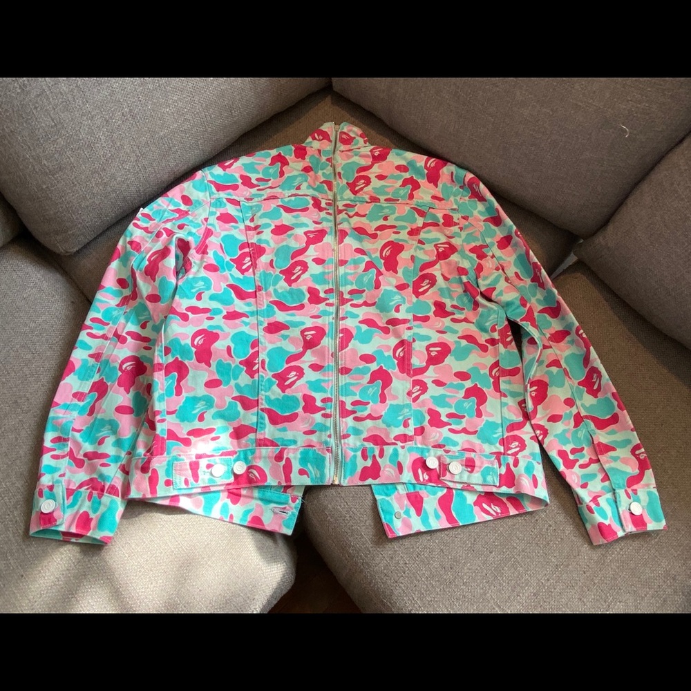 Bape x Levis Full Camo Trucker Jacket